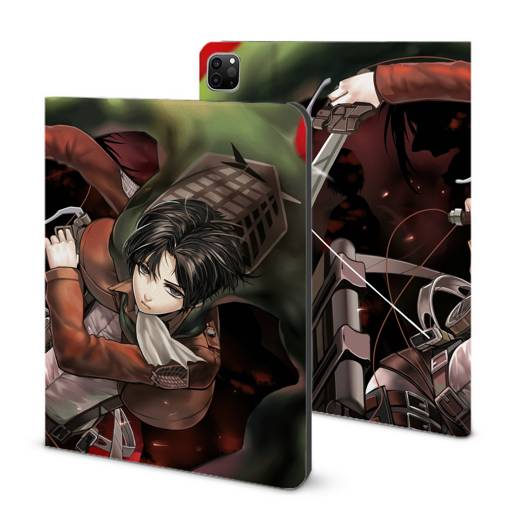 （画像用） 進撃の巨人 Attack on Titan IPad ケース ブック型 PUレザー TPU 耐衝撃 軽量 薄型 ペン収納なし 全面保護 IPad 各モデル対応
